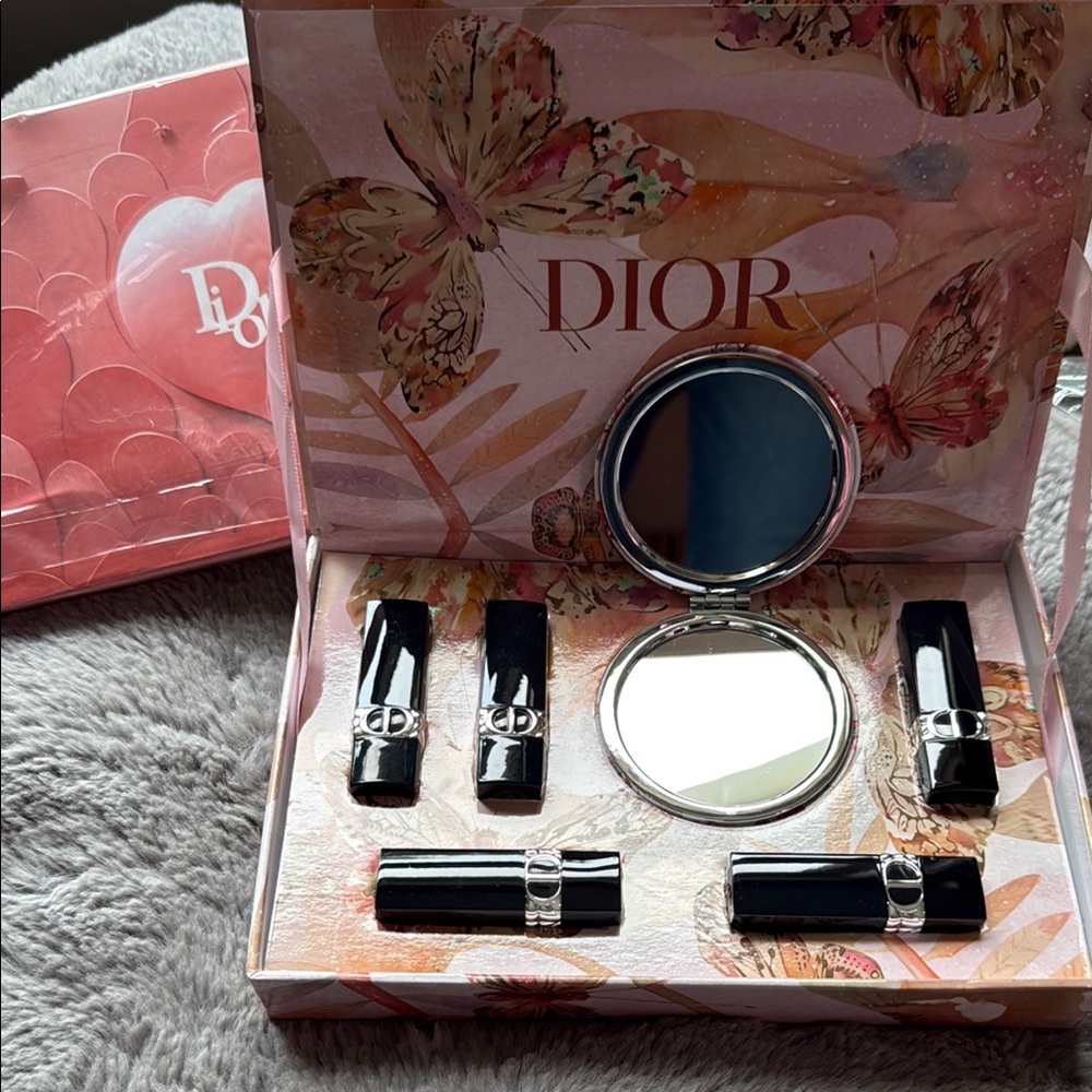 Dior Black Lipstick and Mirror Gift Set
